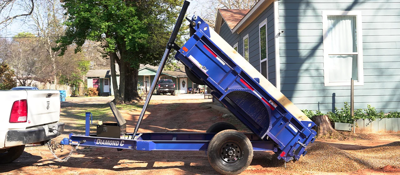 Single Axle Telescopic Dump Trailer