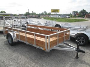 2022 Legend ALHS 6’x 12′ 2.9k Single Axle Aluminum With Wood Side Boards Utility Trailer Stock #317417