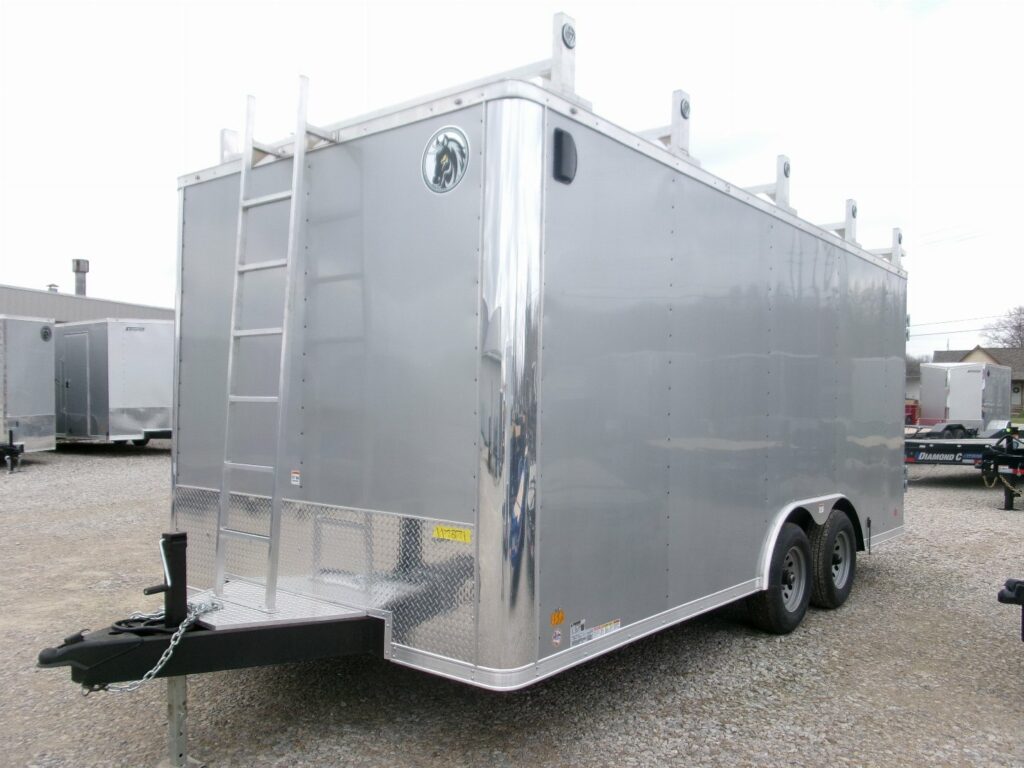 2024 Darkhorse DHF 8.5’x 18′ 9.9k Flat Front Enclosed Cargo Trailer Stock #117271