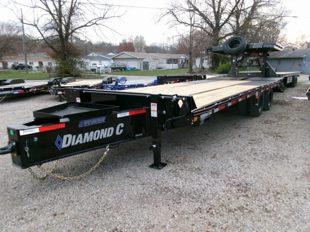 2024 Diamond C PX210 102″x 25′ 25k Pintle Ring Hitch Equipment Trailer With MAX Ramps Stock #285707
