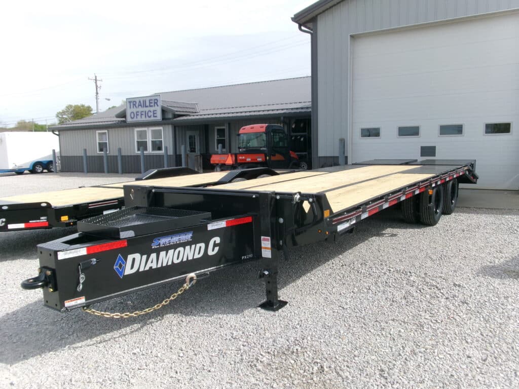 2024 Diamond C  PX210  102″ x 25′  25k Pintle Hitch Equipment Trailer With MAX Ramps Stock #287980
