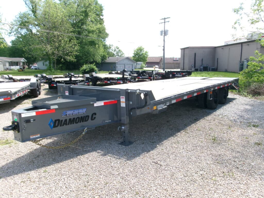 2024 Diamond C PX210  102″x 25′  25k Pintle Ring Hitch Equipment Trailer With MAX Ramps Stock #287981