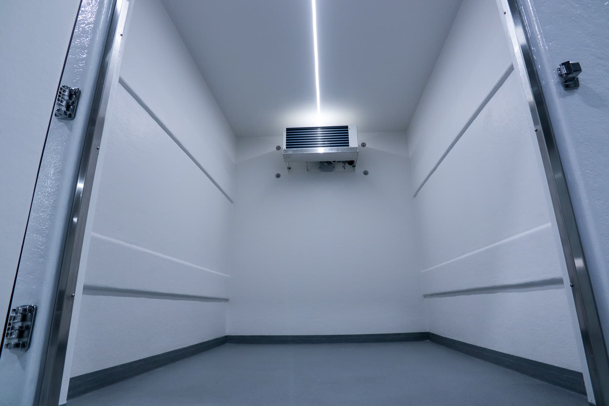 Polar King Mobile freezer trailer interior for temporary cold storage